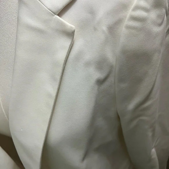 Zara Elegant White Women's Blazer Size L - Picture 4 of 6